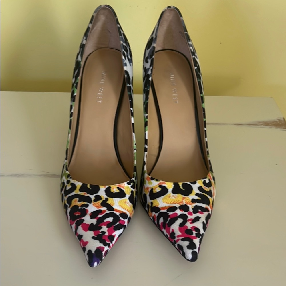 Nine West Multicolor Leopard Print Women's Heels